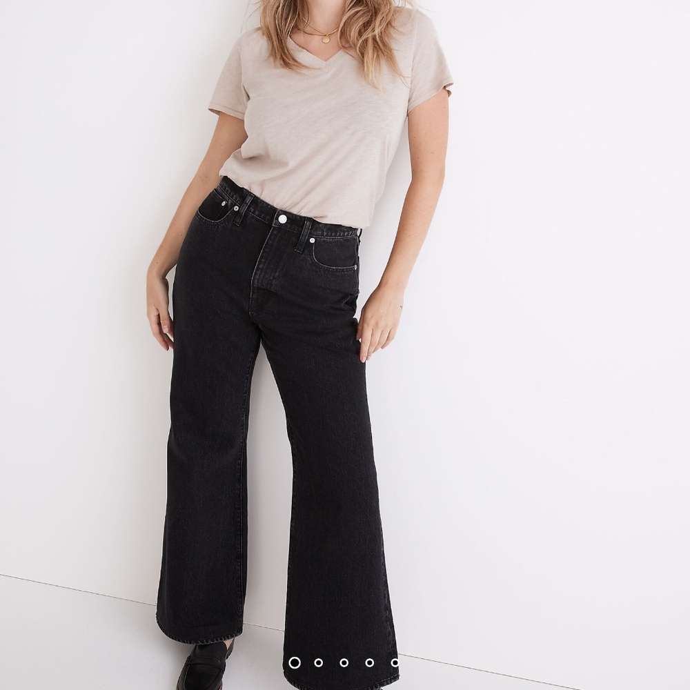 NWT Madewell Baggy Flare Jeans, Size 29 color Luna
